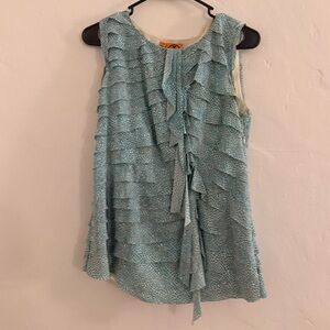 Tory Burch Blue Print Blouse